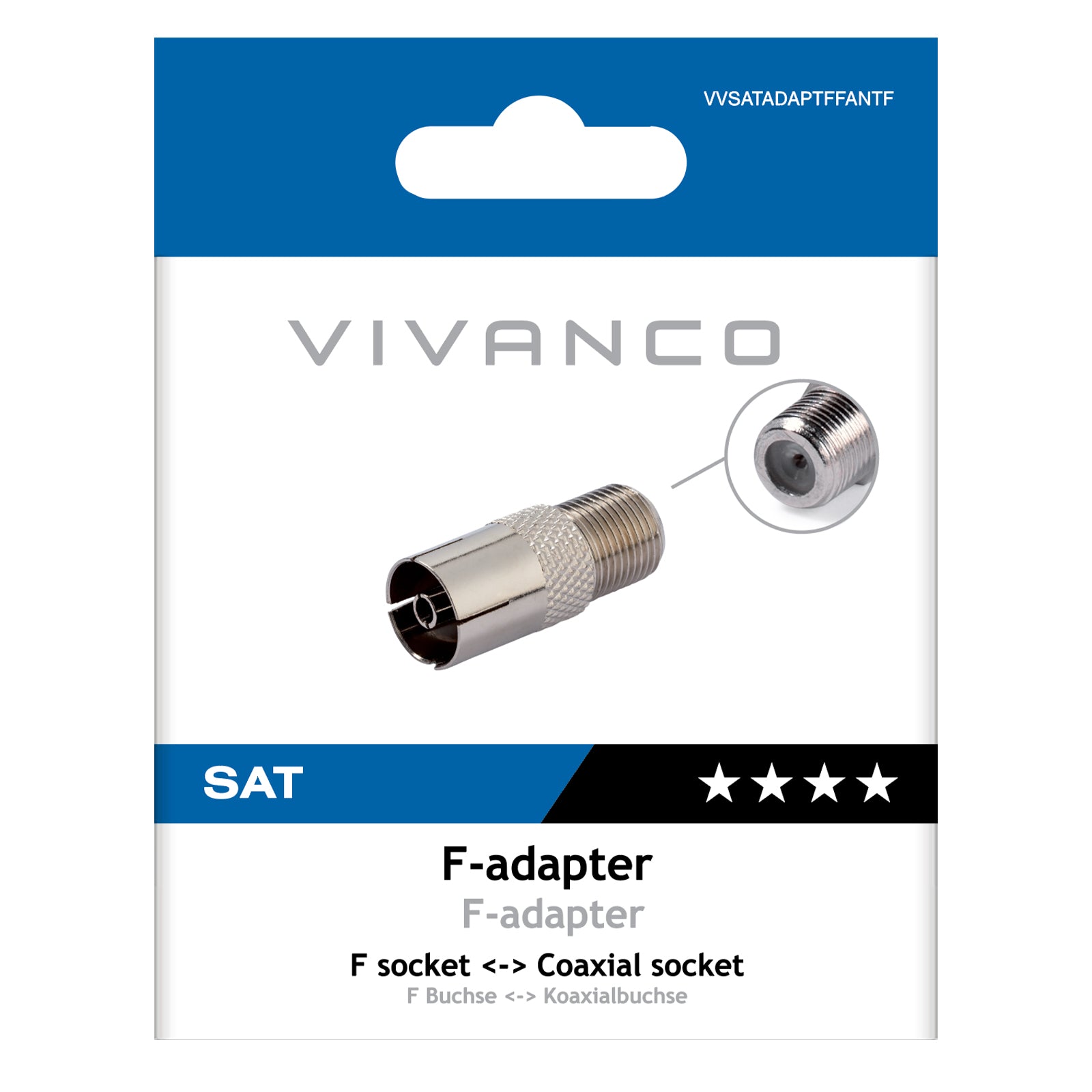 Adaptateur court de la prise F à la prise coaxiale