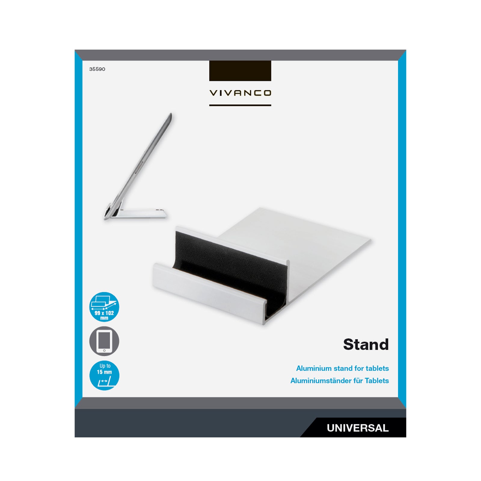 Universeller Tablet-Ständer aus Aluminium