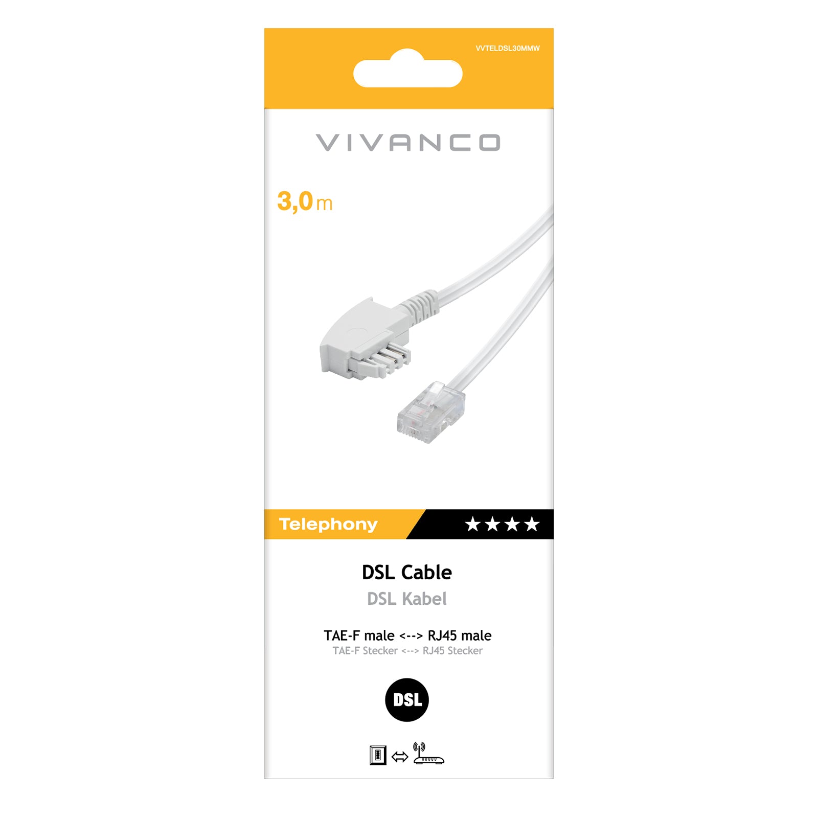 ADSL connection cable