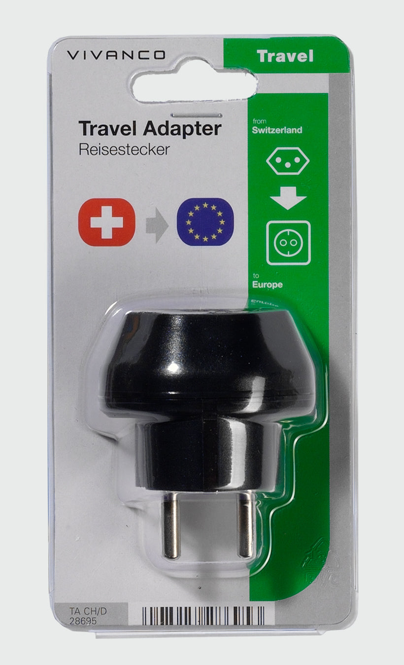Travel plug from CH to Schuko