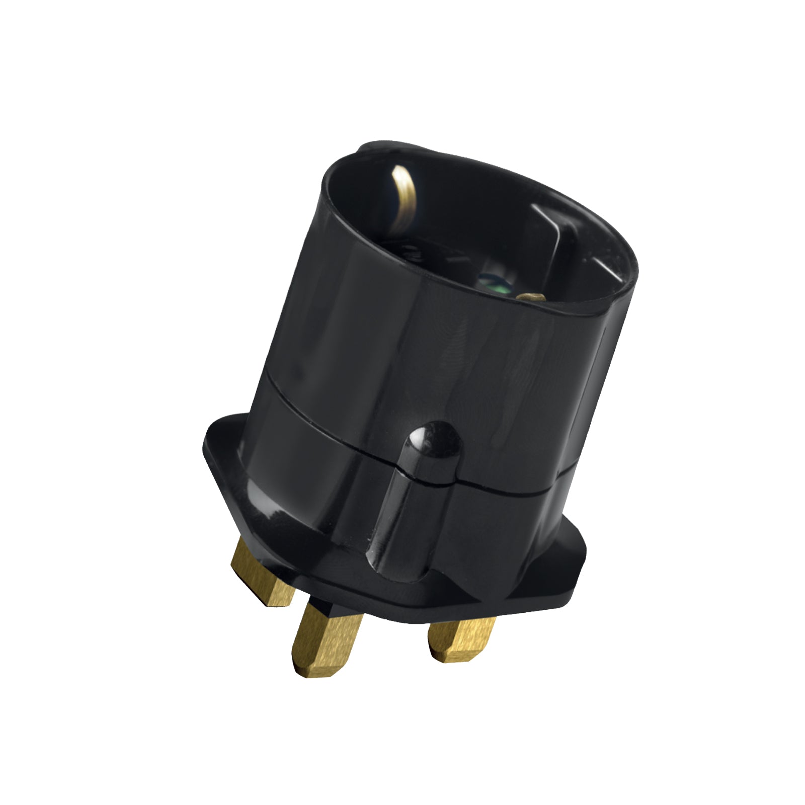 Travel plug from Schuko to UK
