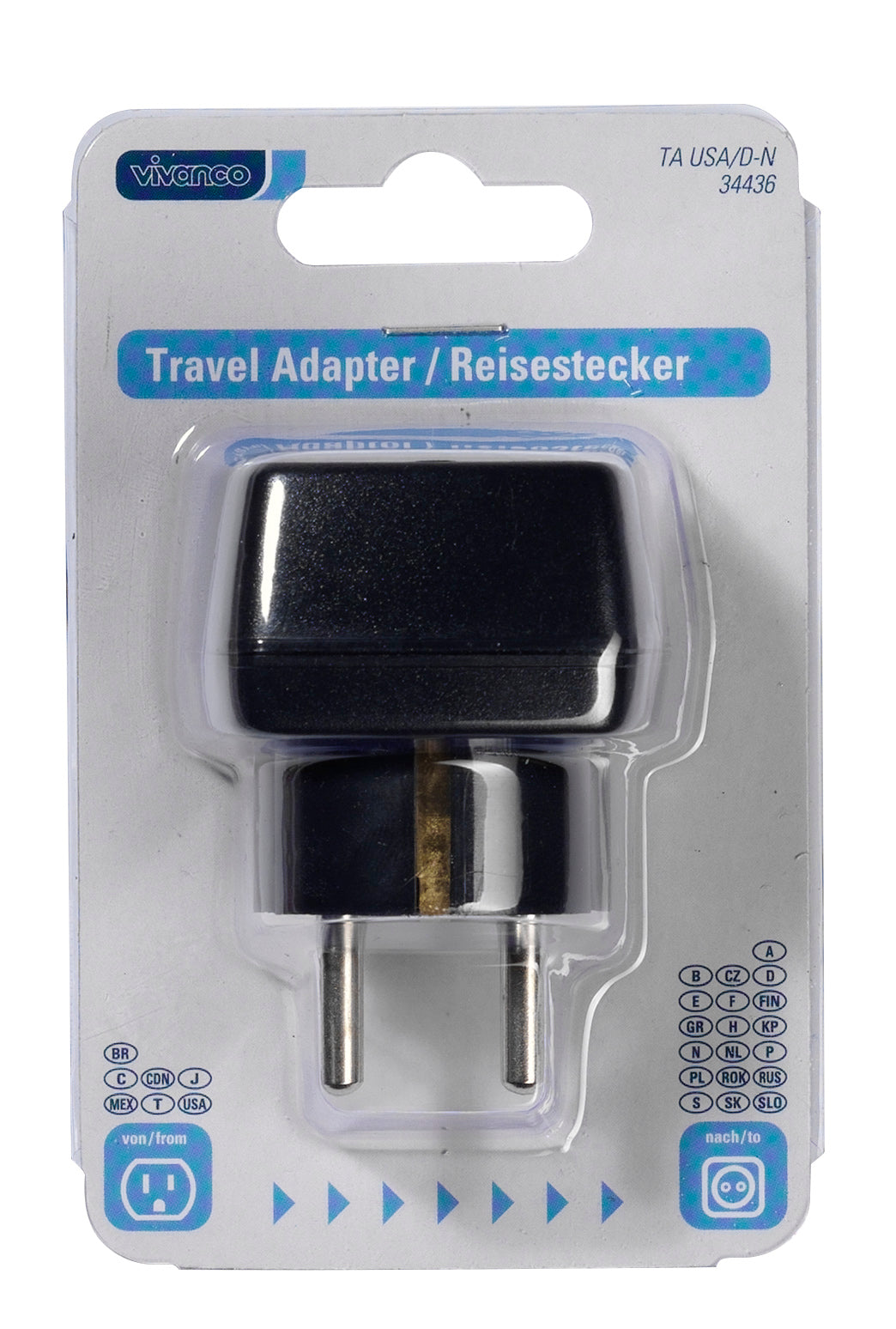 US travel plug to Schuko plug