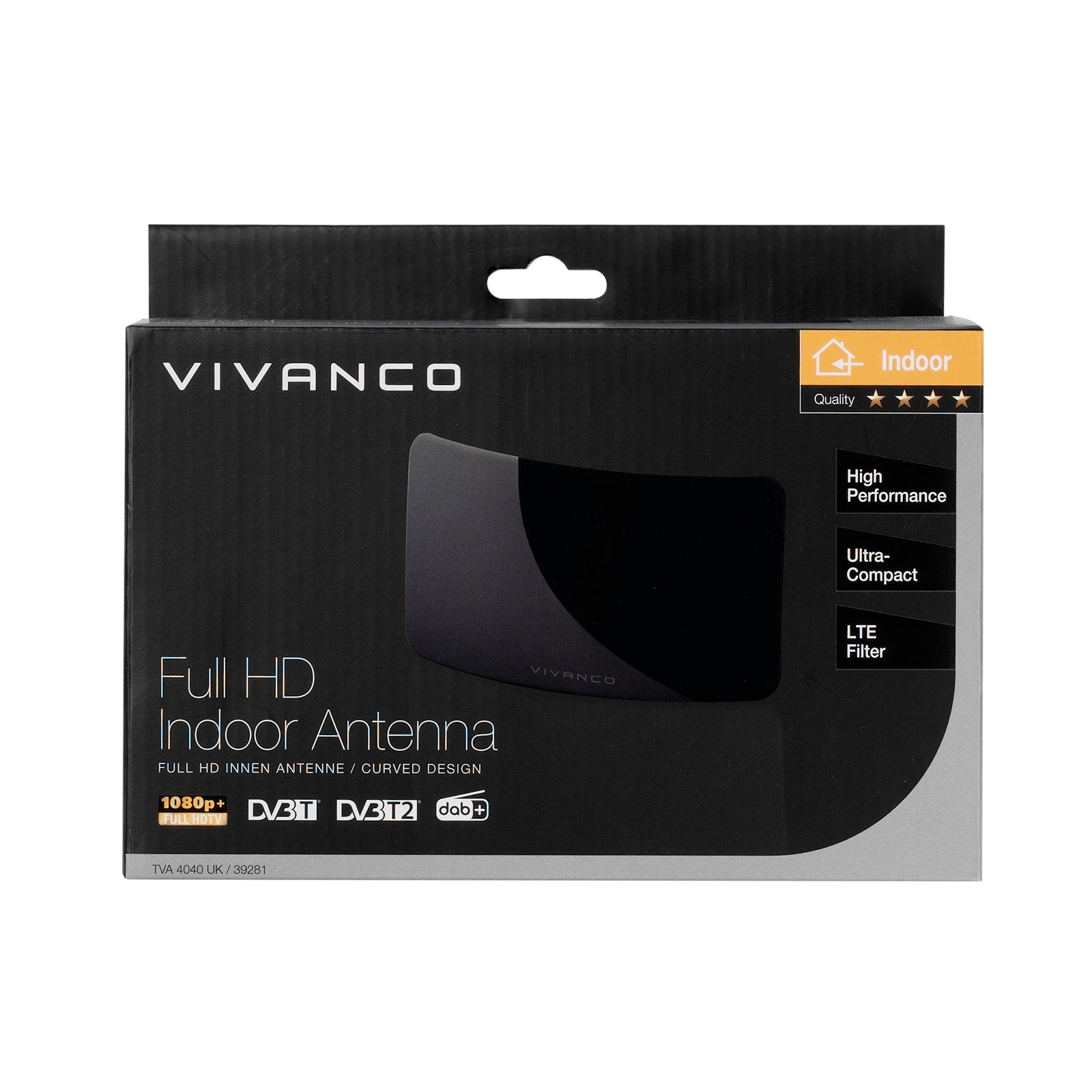 Antenna da interno Full HD con design curvo
