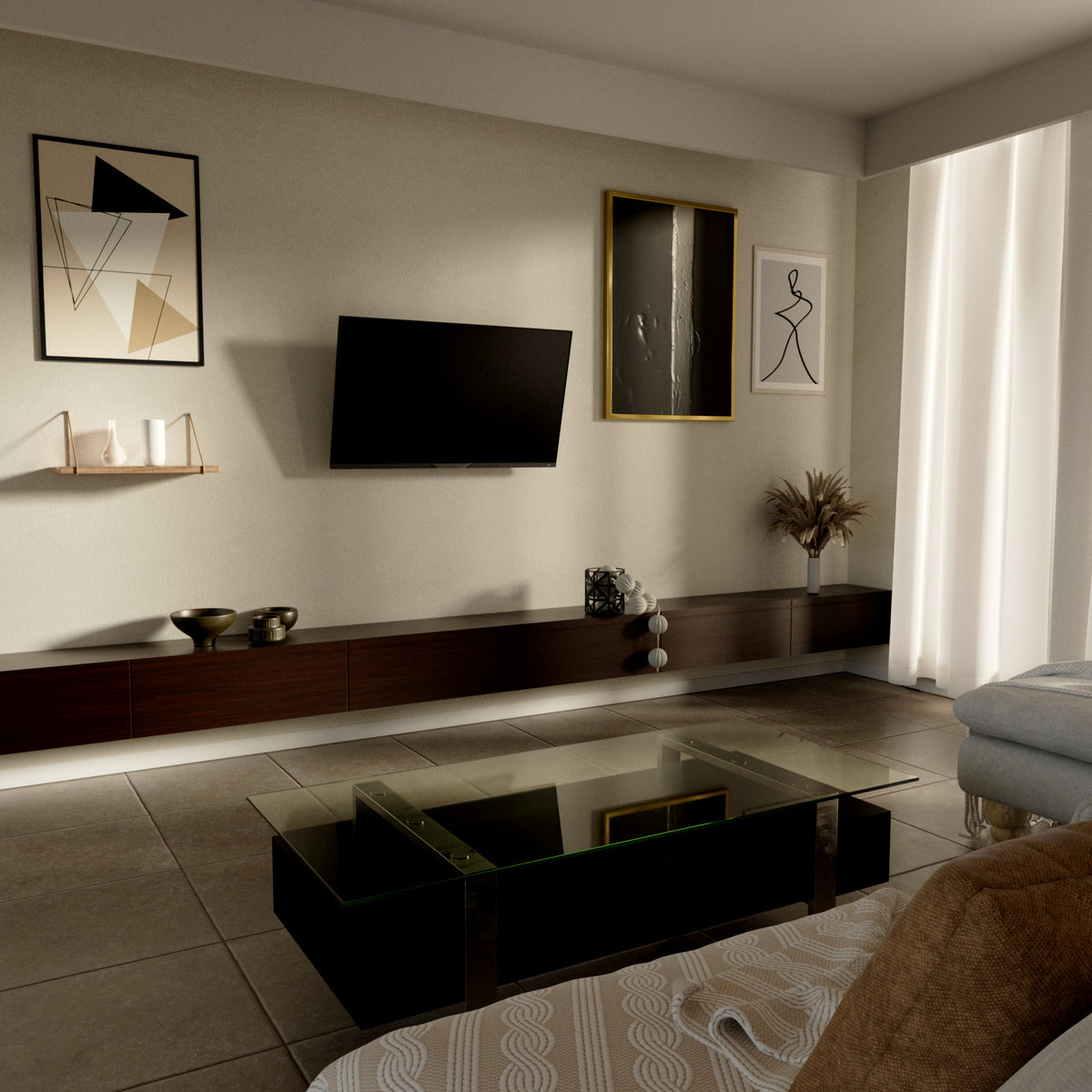 Support mural TV, TITAN, TILT, 43", 25kg, VESA 200x200