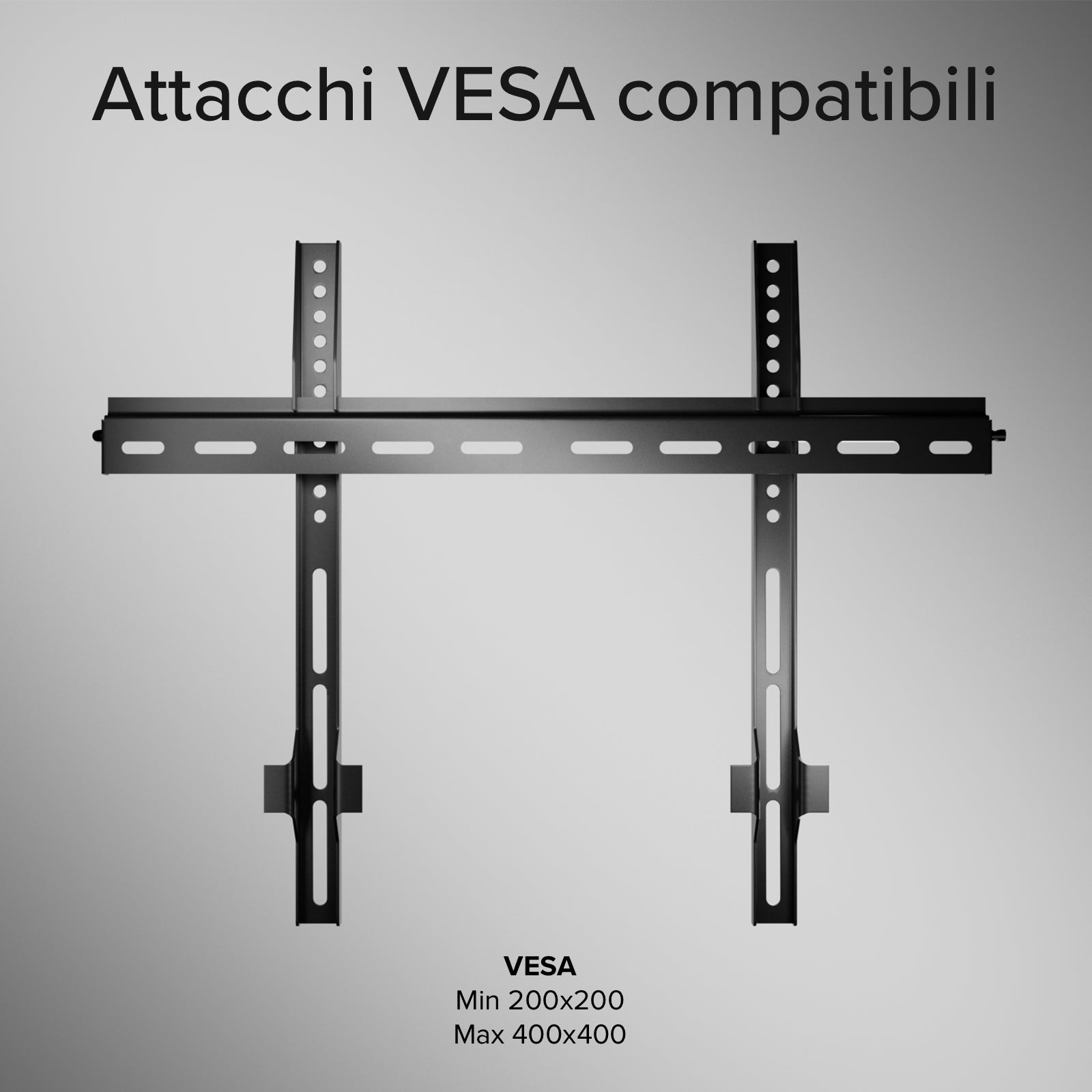TITAN Supporto TV da parete, FIXED, 65", 45kg, VESA 400x400