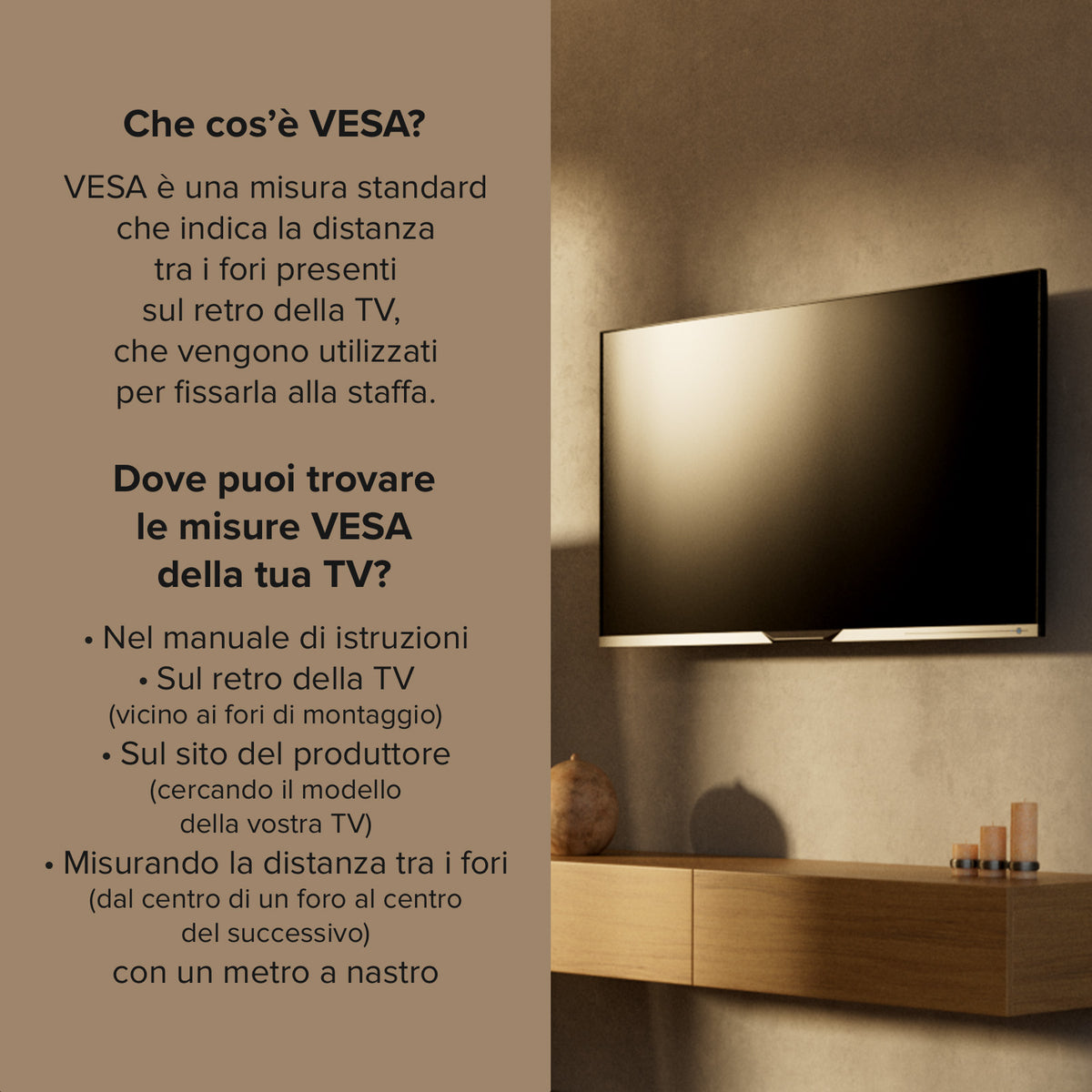 Supporto TV da parete, TILT, 43", 25kg, VESA 200x200