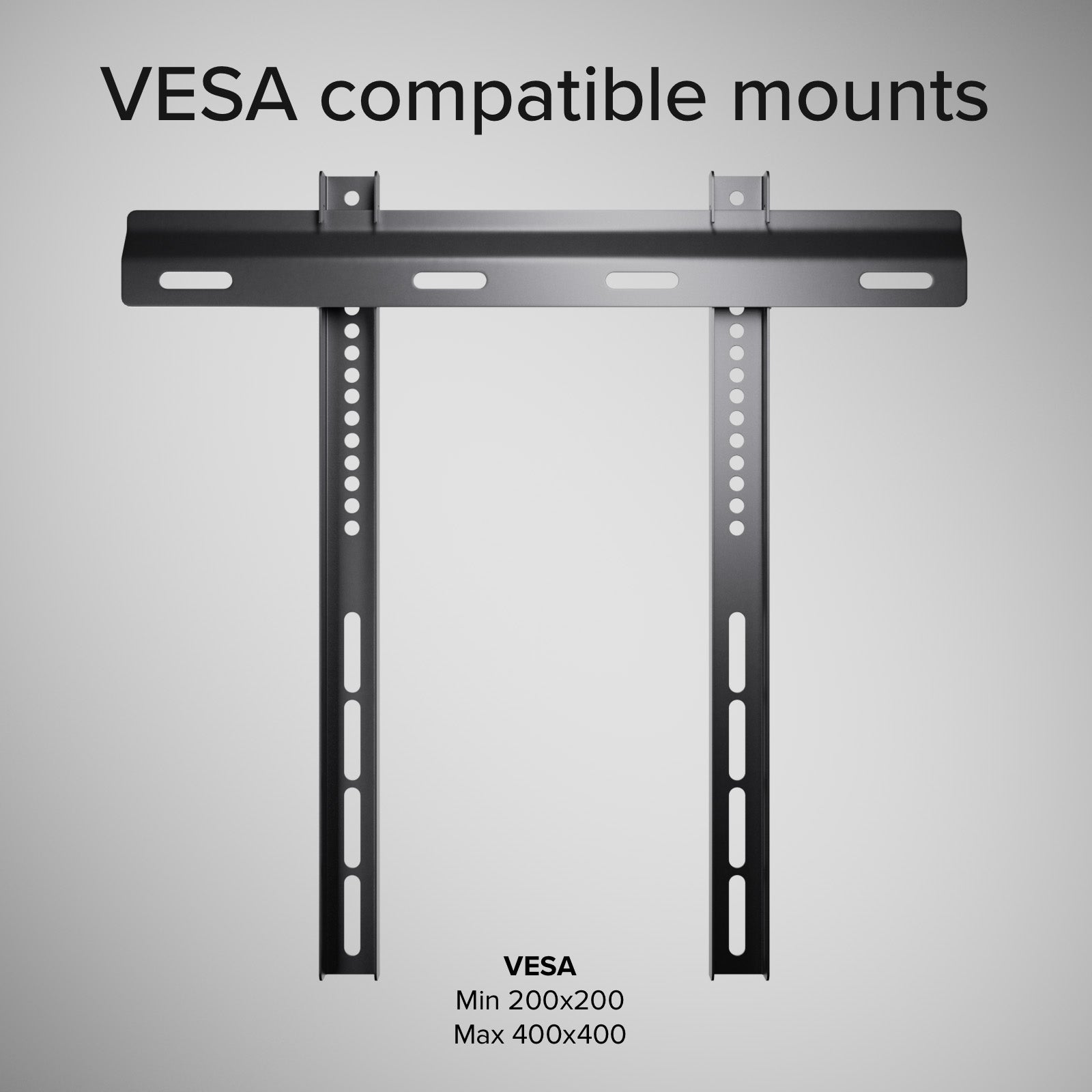 Supporto TV da parete, FIXED, 65", 45kg,VESA 400x400