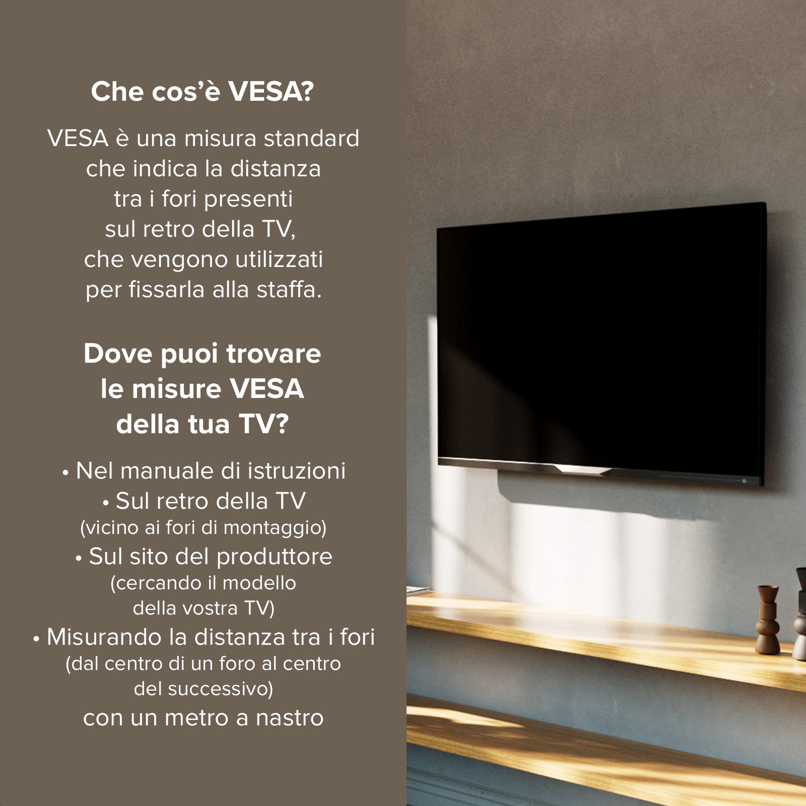 Supporto TV da parete, FIXED, 75", 50kg, VESA 600x400