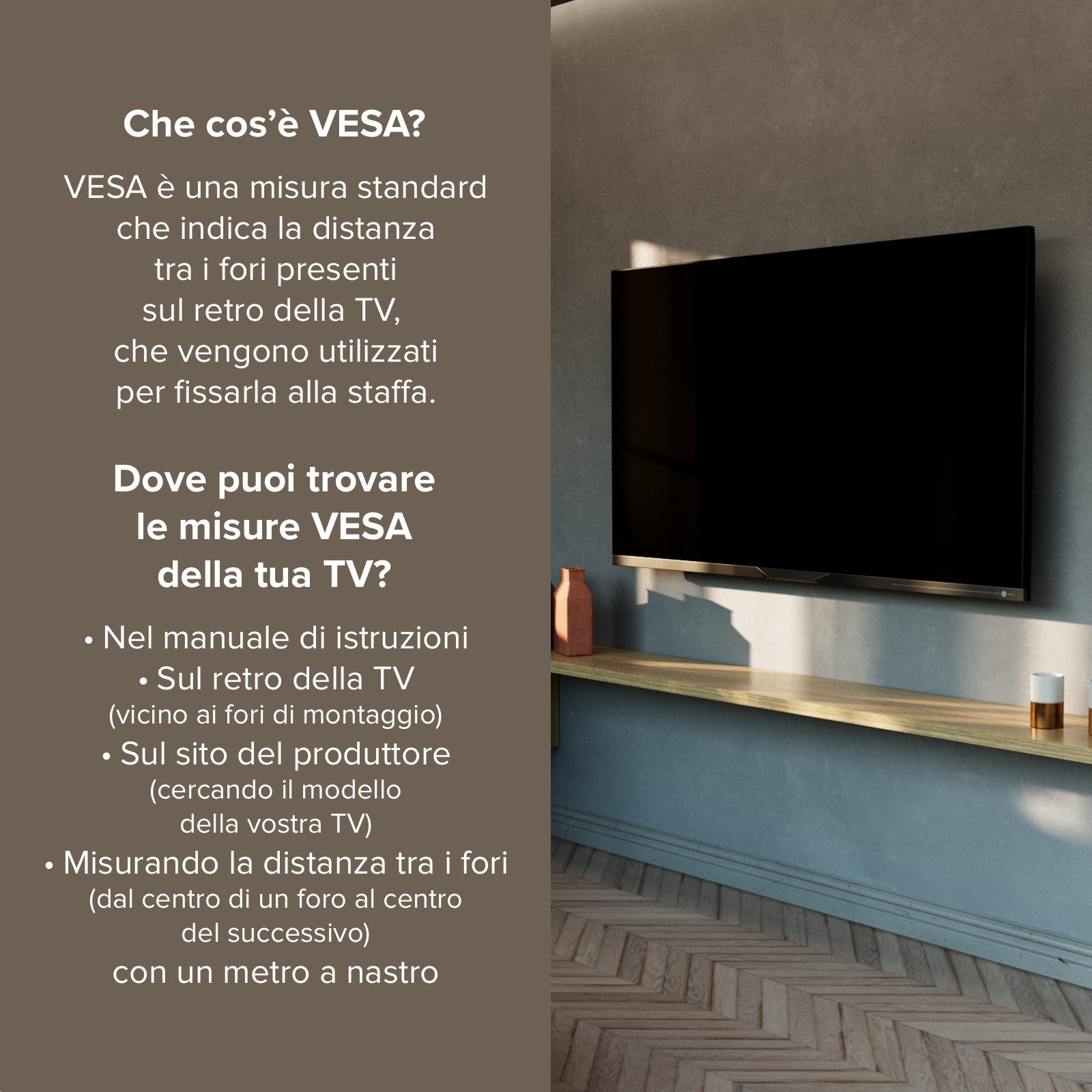 TITAN Supporto TV da parete, FIXED, 85", 75kg, VESA 800x400