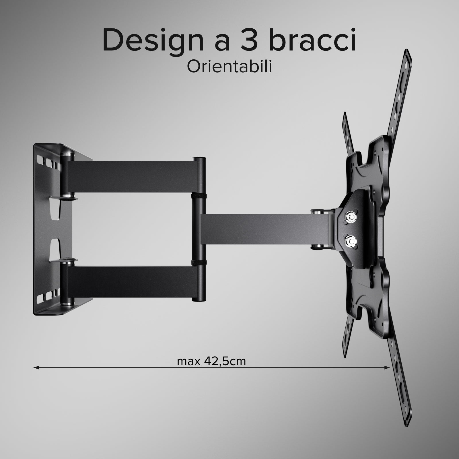 Supporto TV da parete, MOTION, 75", 45kg, VESA 400x400