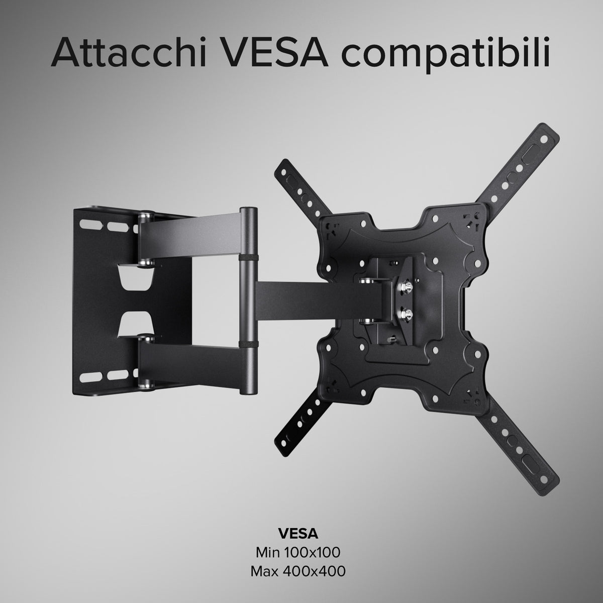 Supporto TV da parete, MOTION, 75", 45kg, VESA 400x400