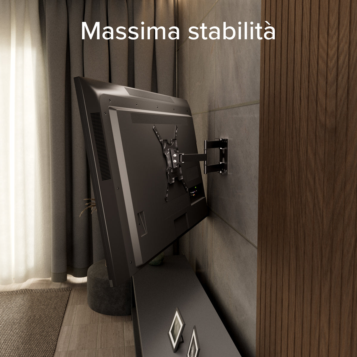 Supporto TV da parete, MOTION, 75", 45kg, VESA 400x400