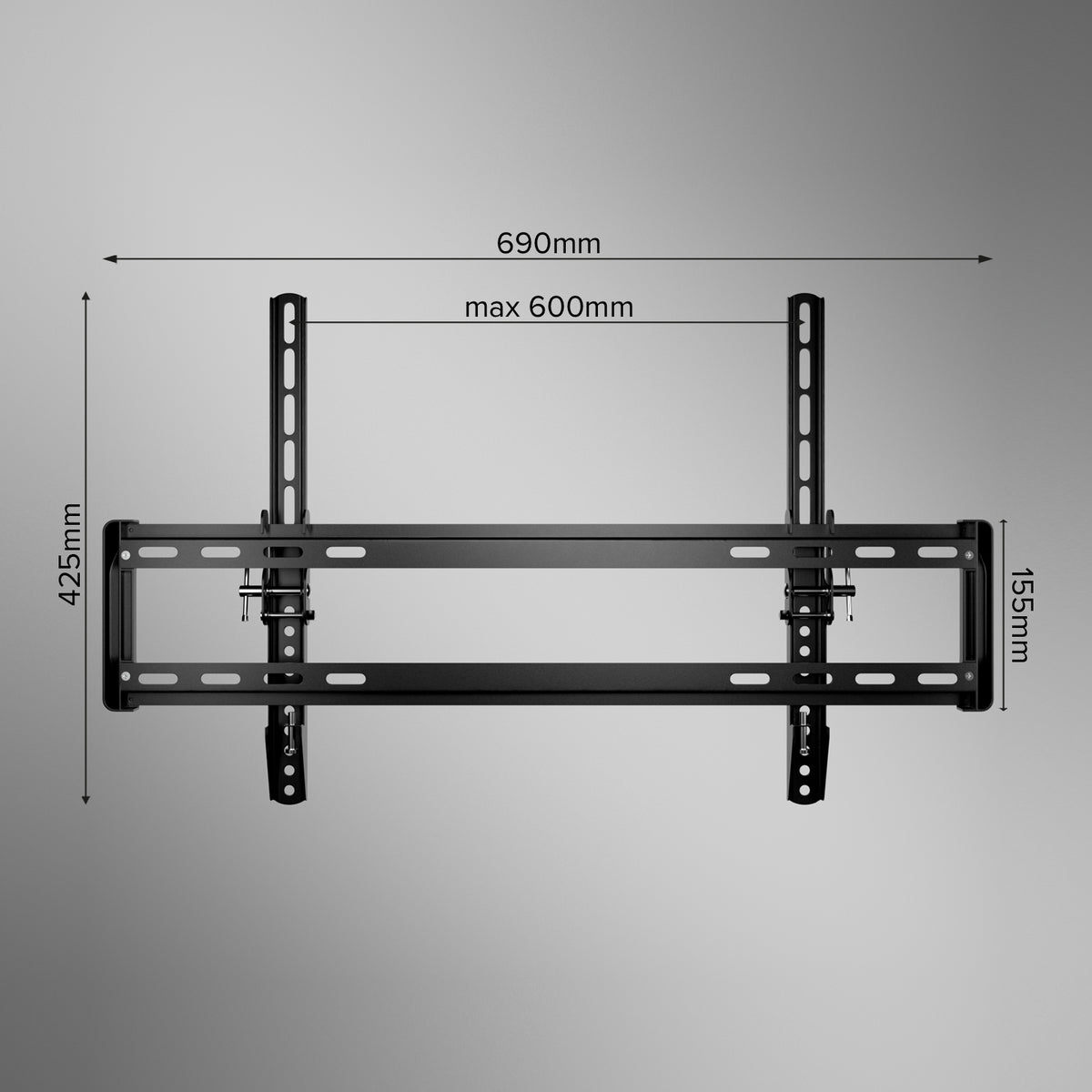 TV Wall Mount, TILT, 85", 50kg, VESA 600x400