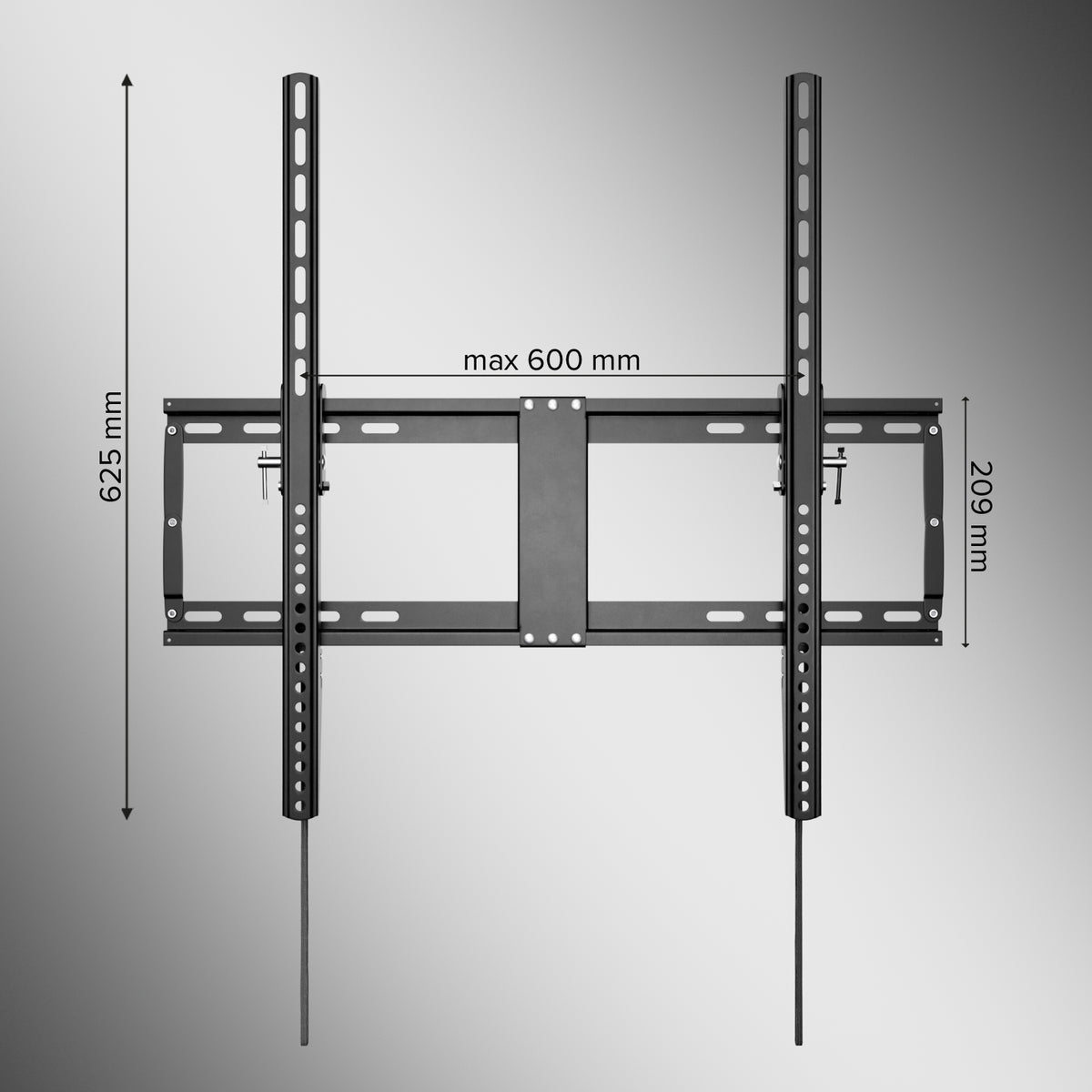 TITAN Support mural TV, TILT, 100", 80kg, VESA 600x600