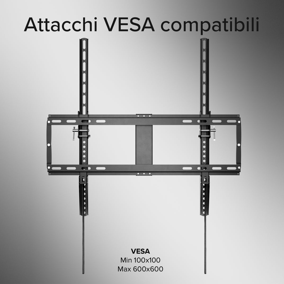 TITAN Support mural TV, TILT, 100", 80kg, VESA 600x600