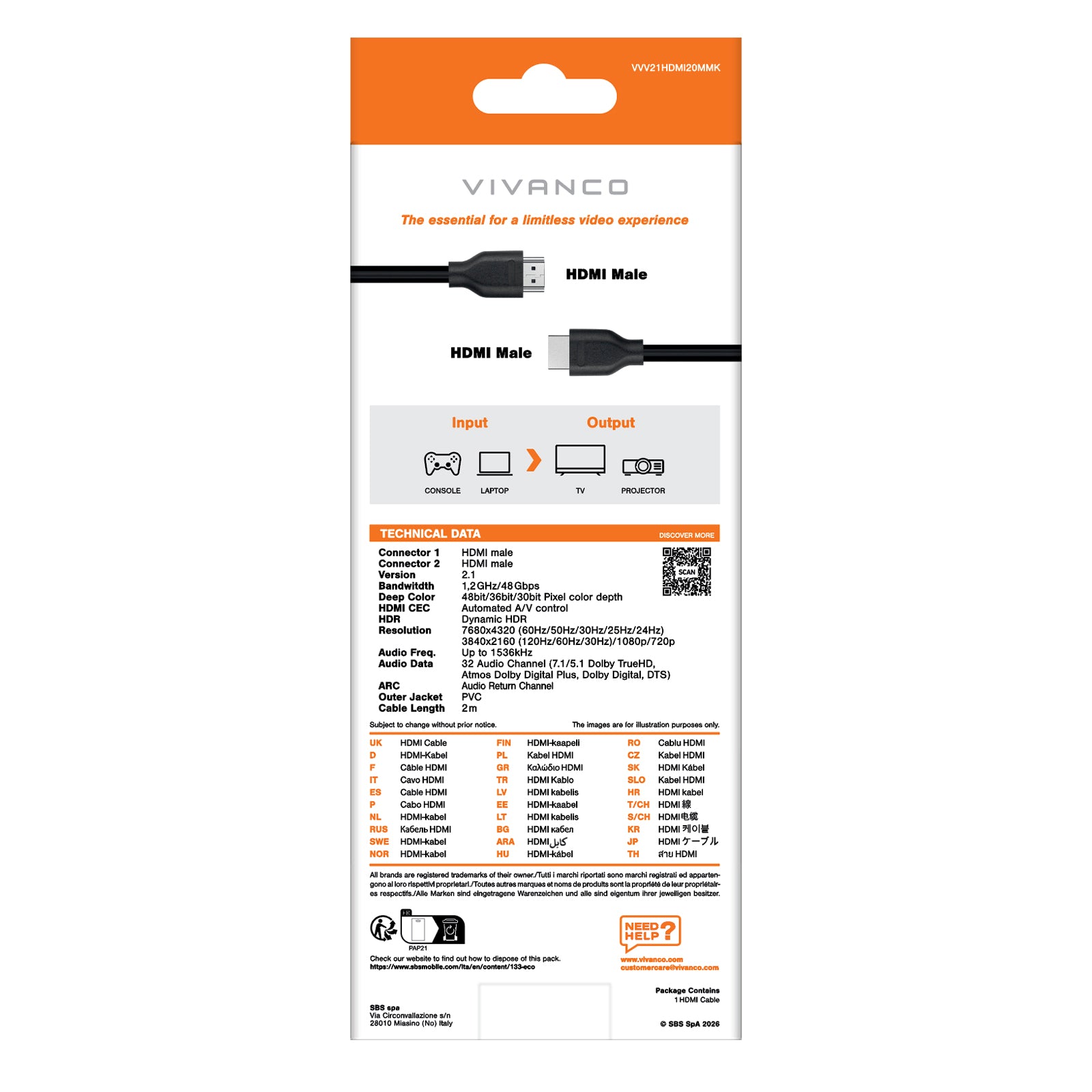 Cavo HDMI Ultra High Speed