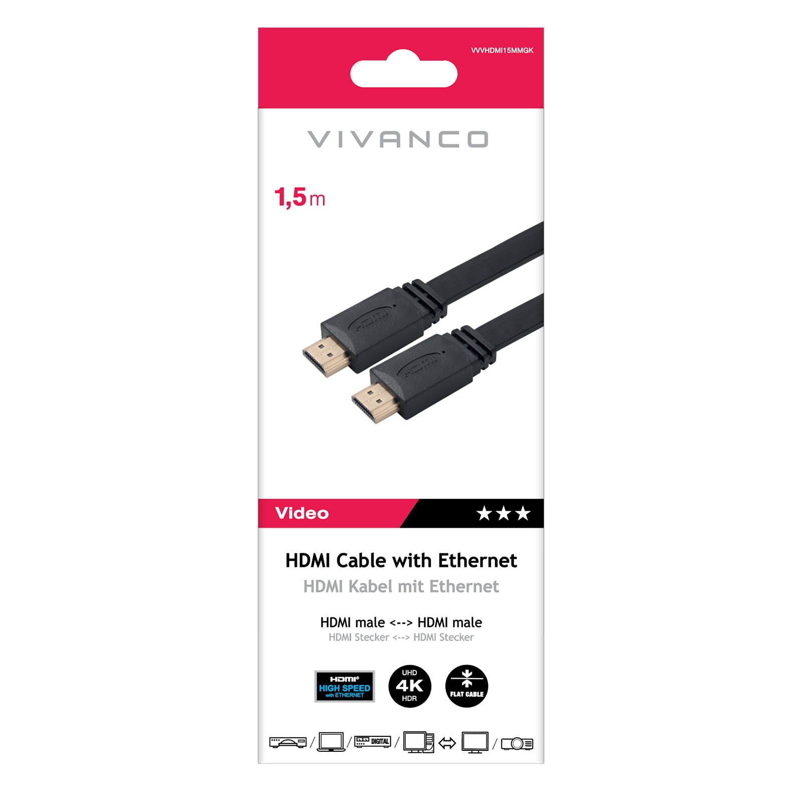 Cavo HDMI v. 2 - 4K