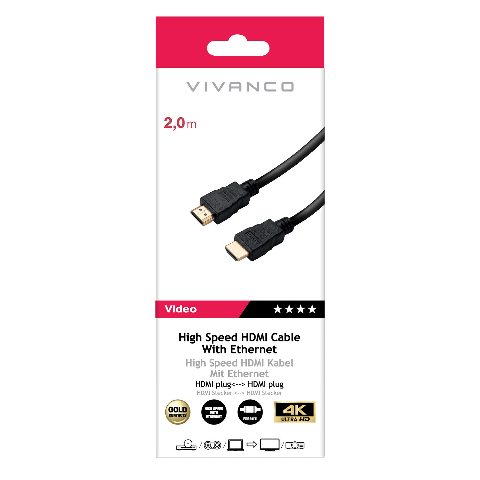 Cavo HDMI ad alta velocità con Ethernet